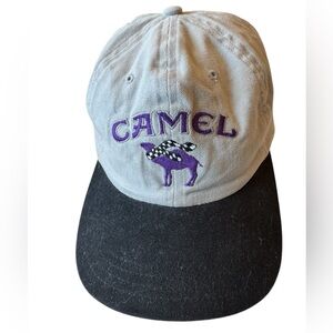 Camel Smokin’ Joe’s Racing NASCAR 90s Logo Gray Cotton Baseball Cap NWOT